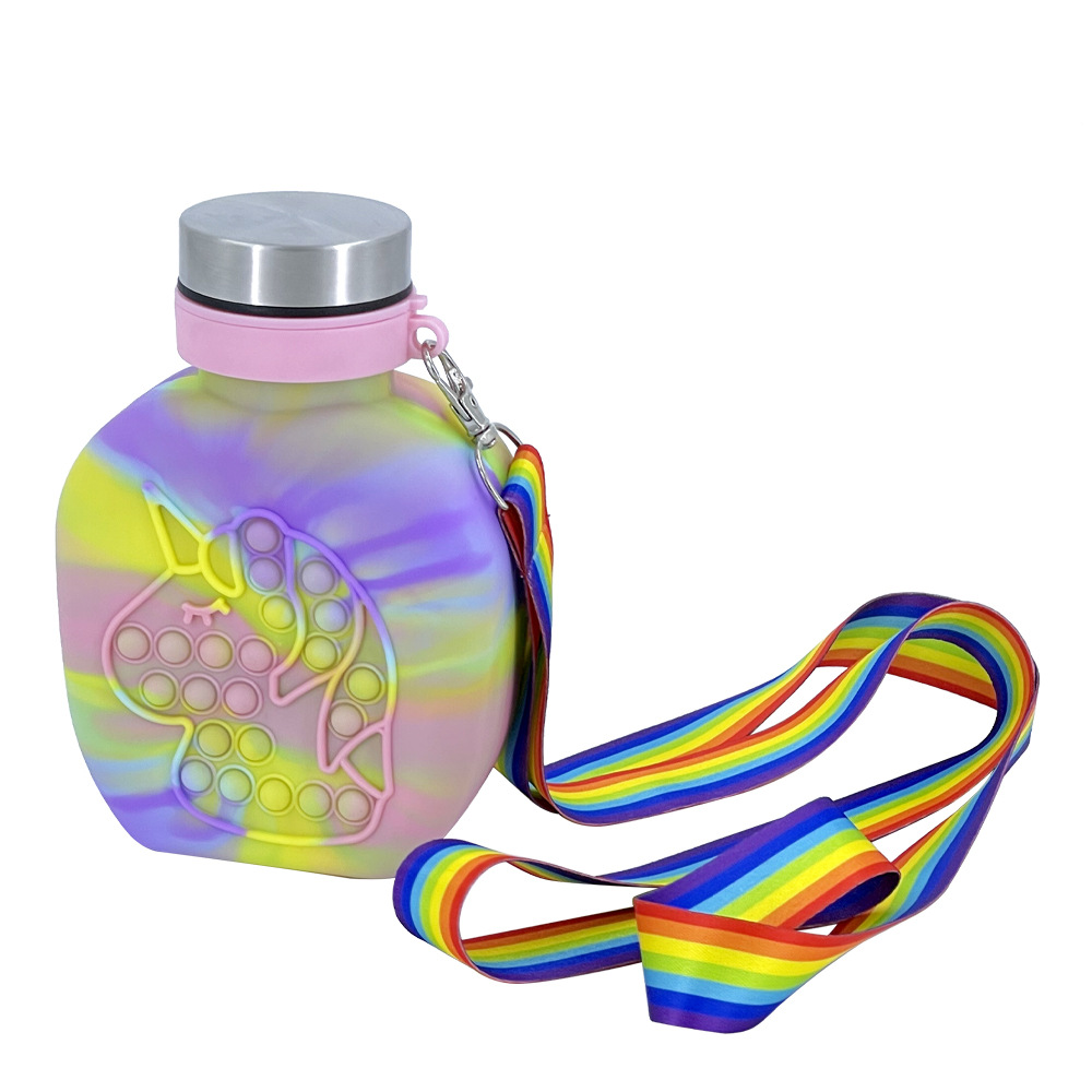 Colorful pink camouflage silicone cup